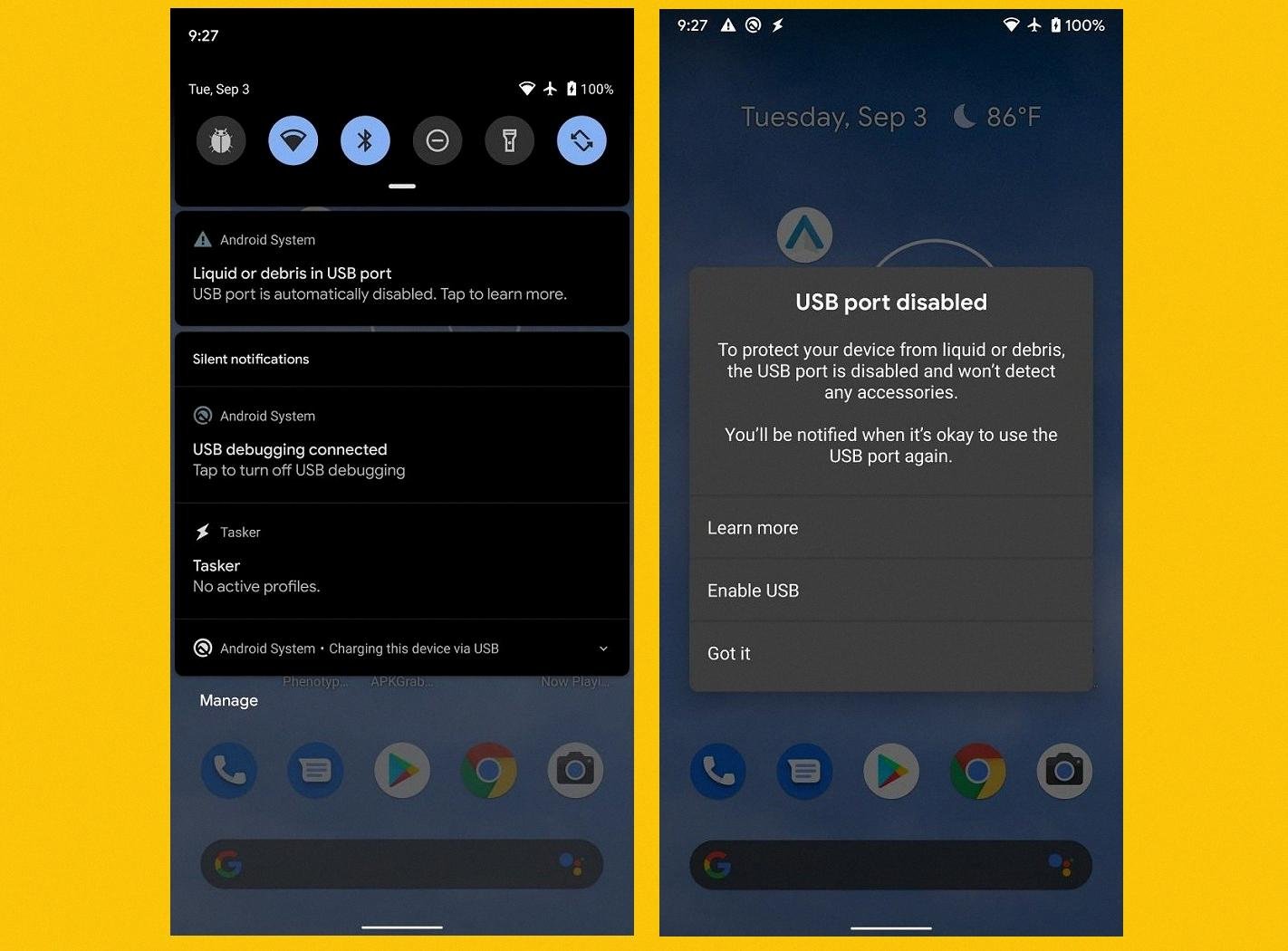 How to Enable USB Notification in Android?