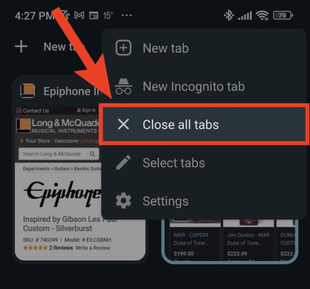 Manage tabs on phones and tablets